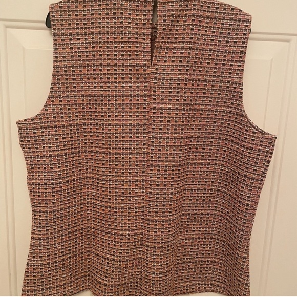 LOFT Large pink Tweed shell Top - Picture 5 of 5